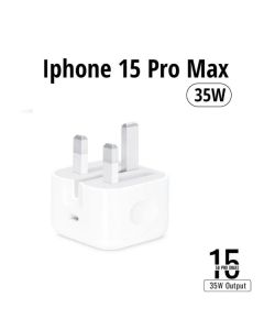 Iphone 15 Pro Max 3 Pin (uk Pin) 35w Usb-c Power Adapter