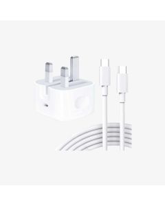 IPHONE 15 PRO MAX 3 PIN (UK PIN) 35W USB-C POWER ADAPTER WITH USB-C TO C CABLE