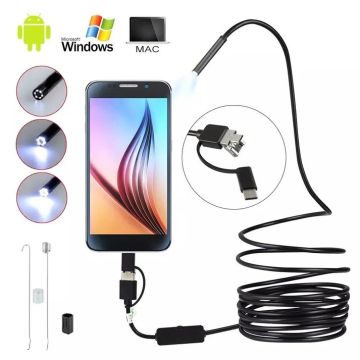 3 In 1 TYPE C/ MICRO USB/ PC ENDOSCOPE CAMERA 3.5M