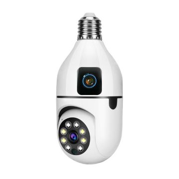 Speed-X SP-E28-2 Dual Lens 1080p WiFi Bulb Camera – Panoramic Night Vision