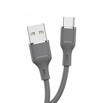 Logilink Usb To Type C Silicone Fast Charging Data Cable 1m (1 Year Warranty) Grey