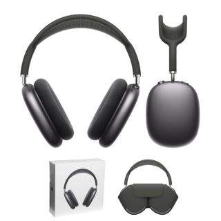 AirPods Max-Style Wireless Headphones with Pouch – Black (Replica) 