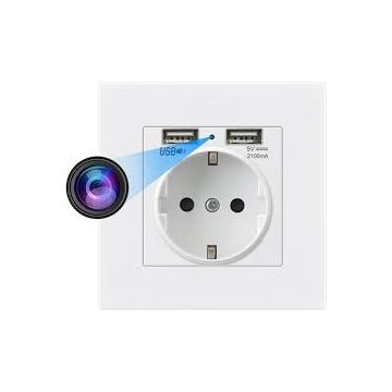 WiFi Wall Socket with Mini CCTV Camera