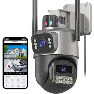 6MP Dual-Lens Outdoor Security Camera 