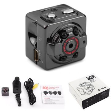 SQ8 Full HD 1080P Mini Camera with Night Vision & Motion Detection