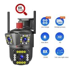 PTZ WiFi Outdoor Security Camera – 3 Lens Waterproof Auto Tracking